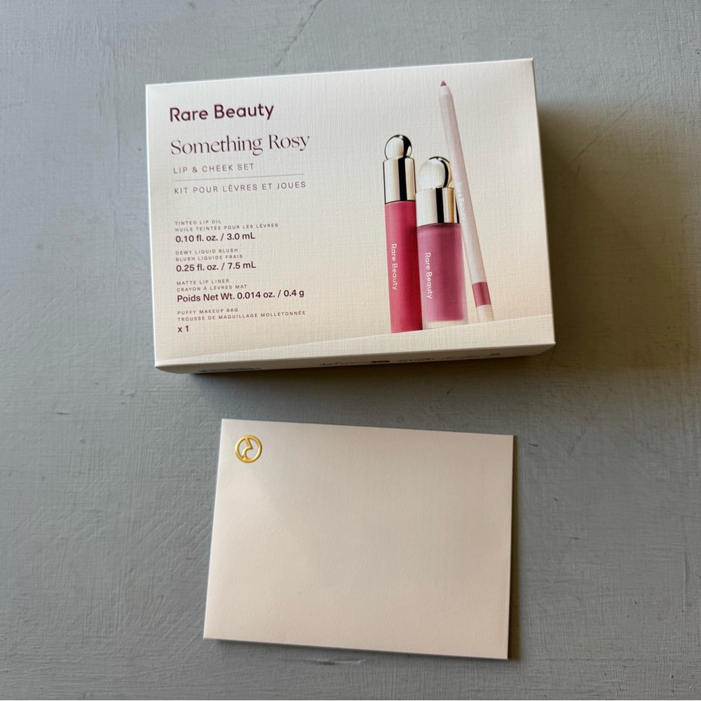 NWT Rare Beauty Something Rosy Lip & Cheek Set
